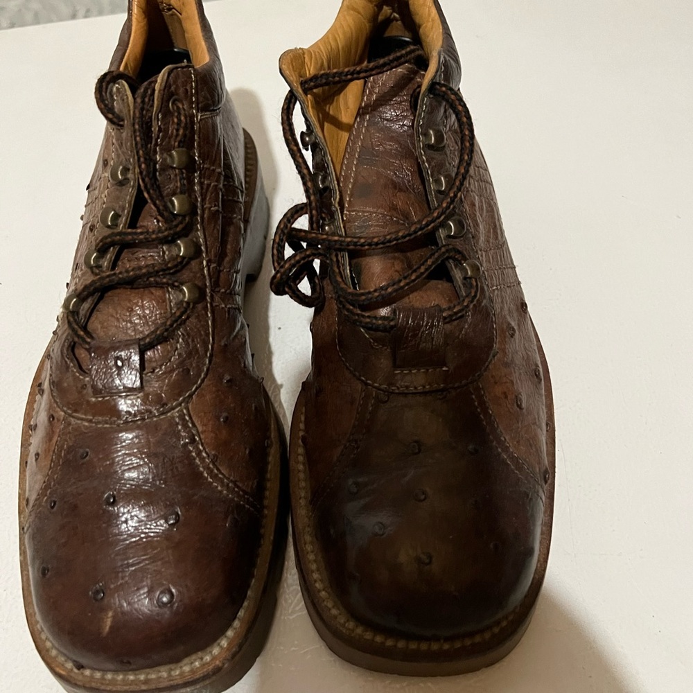 Ostrich boots booties